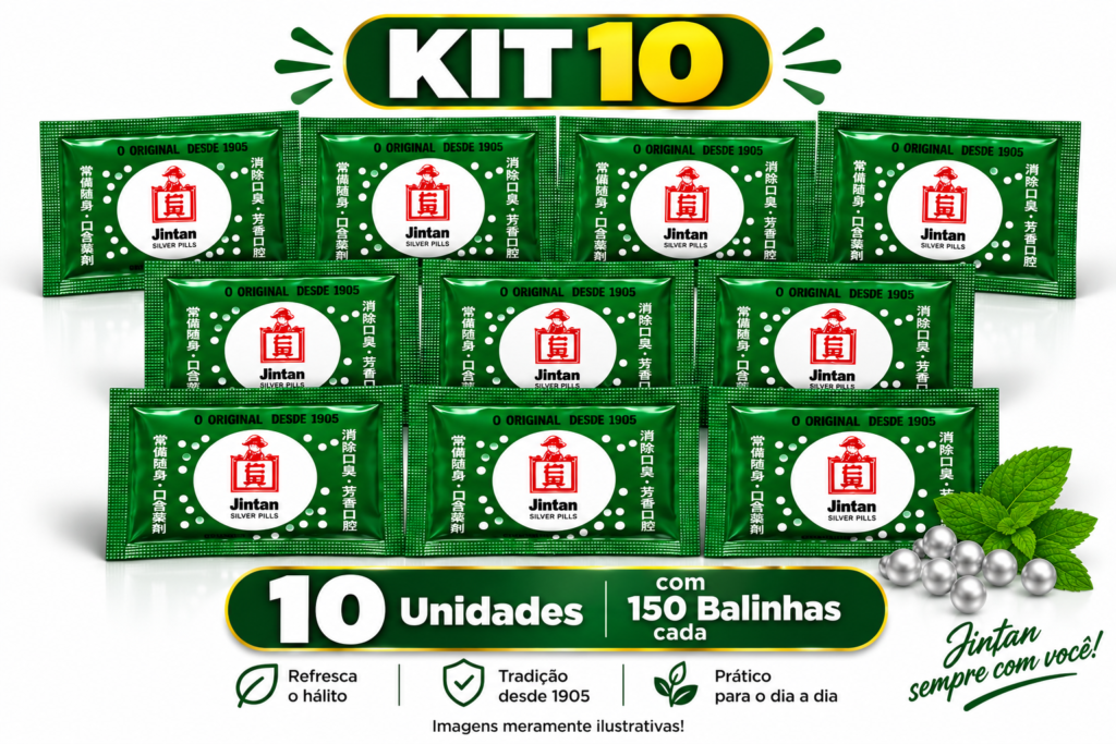 Jintan – Kit 10 Sachês (150 pastilhas em cada sachê)