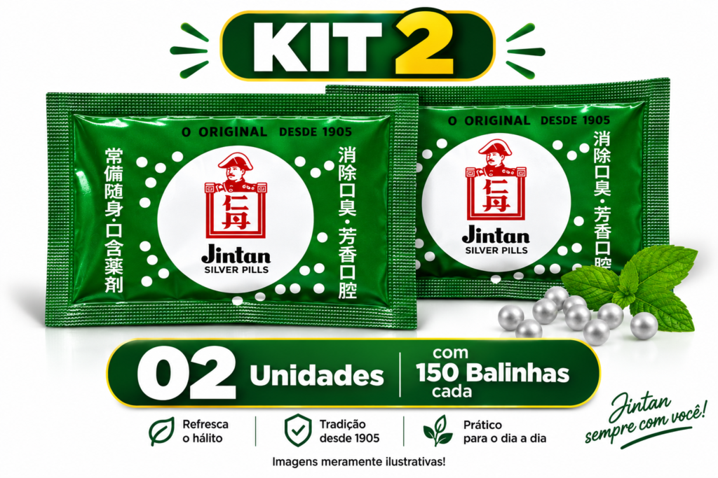 Jintan – Kit 2 Sachês (150 pastilhas em cada sachê)