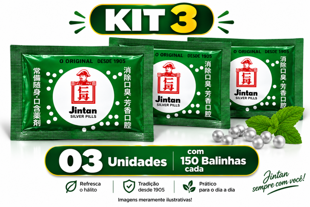Jintan – Kit 3 Sachês (150 pastilhas em cada sachê)