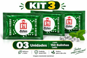 Jintan – Kit 3 Sachês (150 pastilhas em cada sachê)