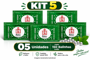Jintan – Kit 5 Sachês (150 pastilhas em cada sachê)